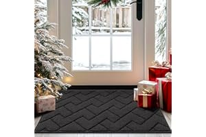 Biscpro Wycieraczka ciemnoszara, 50x80 cm, do wewnątrz i zewnątrz, wodoodporną, antypoślizgową, mata do drzwi, patio, korytarza, ogrodu