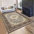 householdfurnishing Vintage Traditional Non Slip Rug Bedroom Living Room Carpet Mat Runners Floral Pattern Wide Area Persian Style Rugs (60 x 110 cm - Door Mat, Grey)