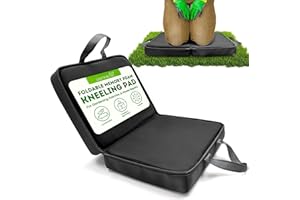 Green Thumbz Garden Kneeling Pad - 1 Pack Foldable Memory Foam Kneeling Pad with Carry Handle - Portable Black Kneeling Cushion for Gardening, Exercise, and House Repairs