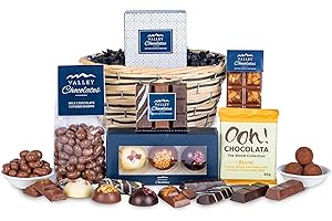 PRESTIGEFLOWERS Chocolate Gift Basket – Food Hamper - Family Hamper - Birthday Hamper - Chocolate Hamper - Chocolate Treats - Hamper Gift - Father’s Day Gift – Gifts For Dad – Father’s Day Present