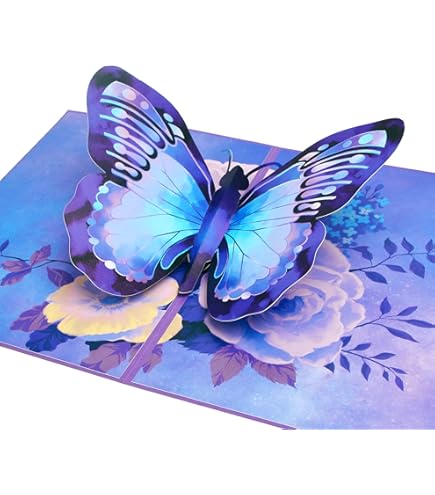 Butterfly Tree 3D Pop-Up Greeting Card - Unique Thank You Card For Women & Men