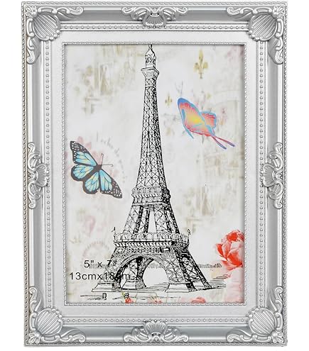 Antik Bilderrahmen 20x25 Cm – Shabby Chic Schwarz Mit Passepartout Für 13x18 Cm Fotos