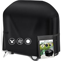 SPGOOD Barbecuehoes, weerbestendig, 420D Oxford-stof, hoge prestaties, waterdicht, stofdicht, beschermhoes, afdekzeil, uv- en scheurbestendig, universeel, 147 x 61 x 122 cm | Waterdicht, stofdicht, scheurvast, kleurecht, klittenbandsluitingen en