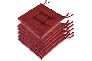 Leonardo Home - set 6 cuscini sedia da cucina double face , cuscino 4 punti con lacci imbottito - cuscini coprisedia da cucina - 100% Made in Italy