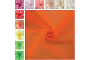Panini Tessuti, Tessuto Tulle Morbido Venduto al Mezzo Metro, 1 qtà = 50 cm; 2 qtà = 100 cm Abbigliamento Unisex e Accessori