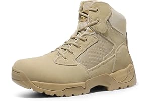 NORTIV 8 Herren Militär Einsatzstiefel Zipper Tactical Boot Security Stiefel Kampfstiefel Springerstiefel Schuhe