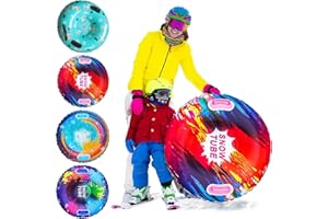 Fancysky Slitta da Neve Gonfiabile con 2 Maniglie - 80x80 Cm Tubo da Neve Gonfiabilee Spesso per Tutte Le Età, Snow Tube, Luges Gonflables, Vivi Avventure Invernali Indimenticabili