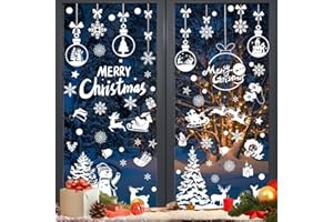 BITOYO Graz Design - Decorazione per finestra natalizia, autoadesiva, motivo natalizio, 191, motivo: fiocchi di neve