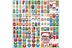 ZEIHOO Etiquette Autocollant Noel, 137Pcs Etiquette Cadeau Noel Autocollante, Autocollant de Noel, Etiquettes de Nom de Noel, pour Xmas Boites, Sacs, Enveloppes, Decoration de Colis