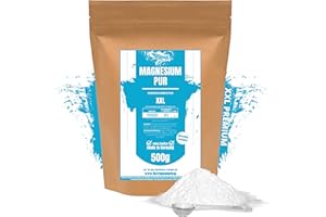 NUTRI UP® Magnesium Pur - 500g Pulver (6,8 Monate Vorrat) Reines Magnesiumcitrat ohne Zusätze – Laborgeprüft – Trimagnesiumdicitrat in Premiumqualität | Made in Germany | Vegan