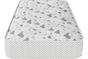 SANTA EULALIA COLCHON MAXICUNA BEBE 140 X 70 CM | VISCOELÁSTICA 2 CM CADA LADO | NÚCLEO HR 10CM | TRANSPIRABLE | ANTIALERGÉNICO | GRAN SUAVIDAD | COLCHÓN CUNA | MEMORY FOAM | 14 CM ALTURA | FABRICADO EN ESPAÑA