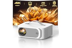 ‎LISOWOD Beamer Passend für Netflix Dolby Audio|1600ANSI Lisowod HDR10 Mini Beamer 4K Heimkino mit eARC CEC | Auto Fokus & Trapezkorrektur Smart Projektor | Bluetooth 5.4 WiFi6 | Für Familienkino und WM-Party