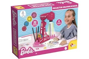 LISCIANIGIOCHI Lisciani - BARBIE Projector Drawing School - Educational Drawing and Colouring Toy for Children 4 Years + - Creative LED Drawing Kit - Activity Without Screen or Tablet -Motor Skills & Imagination