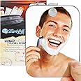 The Shave Well Company Anti-Fog Shaving Mirror for Travel | Fogless Bathroom Shower Mirror with Handheld Option for Men and Women | Hanging Shower Mirror Includes Long-Lasting Reusable Suction Cup