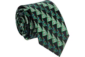 Lollanda Men Ties Christmas, Santa Christmas Ties for Men Xmas Ties Party Silk Neck Tie