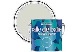 Rust-Oleum Peinture Grise Résistante à l'eau pour Murs de Salle de Bains, Finition Mate - Bouleau 2.5L