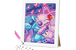 Daisen Art Damond Painting Kinder with Frame, Diamant Painting für Kinder ab 6-12 Diamont Painting for Gift Home Wall Decor 18x22 cm