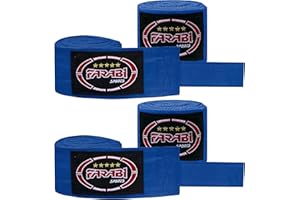 Farabi Sports Bambini bendaggi Boxe 2,5 Metri di Lunghezza fascie da Boxe - Fascette Boxe con Coppia per MMA, Muay Thai, Allenamento, Kickboxing e Sport da Combattimento