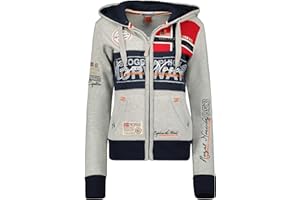 Geographical Norway Flyer Lady - Sudadera con Capucha para Mujer Bolsillos - Sudadera para Mujer Jersey Informal de Manga Larga Abrigo - Chaqueta con Capucha Tops Deportivos