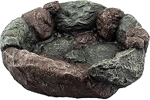 INTERGARDEN Vogelbad Garten 35cm, Vogeltränke Stein, Wassertränke für Vögel, Vogelbrunnen, Vogel-Badewanne, Vogeldusche, Vogeltränken, Vogeltränke groß, Vogeltränke Garten, Wasserschale für Vögel draußen