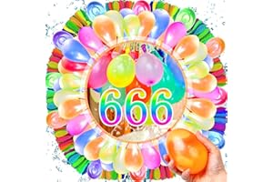MZJAUVF 666 Stück Wasserballons, Bunt Gemischt Wasser Luftballons, Sekunden Schnellfüller Wasserbomben Set, Wasserbombens Selbstschließend, Wasserball für Wasserspiele, Strand Party, Geburtstagsfeier