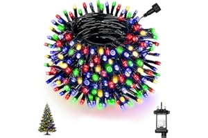 Dankeled Christmas Tree Lights, 25M 200 LED Fairy Lights Plug in with Timer/8 Modes/Memory Function, Waterproof Christmas String Lights for Outdoor Indoor, Garden Xmas Decorations, Multicolor