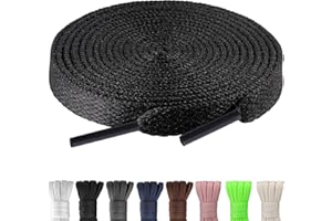 Yusimu Flat Trainer Shoe Laces,3 Pairs 8mm Wide Athletic Shoe String for Sneakers Sport Shoes,Durable Replacement Laces for Men,Women,and Kids,Suitable for Converse Air Force 1