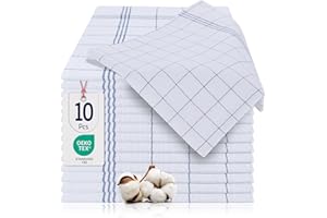 ‎BARBONS BARBONS Geschirrtücher 10er Set - Baumwolle 50x70 cm - Oeko-TEX Zertifiziert - Küchentextiliensets Trockentücher Küchenhandtücher Küchentücher Geschirrhandtücher Waschbar bis 90 C Blau