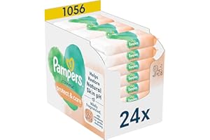 ‎PAMPERS Pampers Harmonie Protect & Care Baby Feuchttücher, 24 x 44 stück, die helfen, den natürlichen pH-Wert der Haut wiederherzustellen, 1056 Feuchttücher