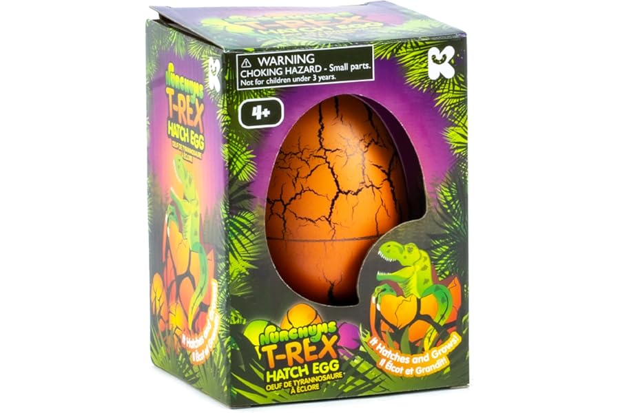 Keycraft Nurchums Dinosaur Hatching Egg – T-Rex Growing Toy, Self-Hatching Egg, Collectible Dino, 11 cm