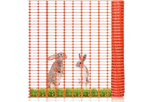 Izrielar Schutznetz, Kunststoff-Netz 2x, Warnnetz Baustellnetz, Zaun Netz, Auffangnetz Bauzaun Fangzaun Wildzaun Fangnetz, Rolle, Orange, 1 m x 50 m