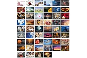 CLEVER POOL Lot de 52 cartes postales pour mariage Cartes postales romantiques avec de beaux motifs et dictons (en langue allemande)