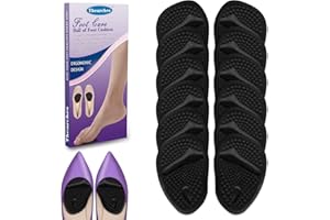 THEARCHES 6 paires Boule de Coussins à Pied Tamps Métatarsiens pour Femme, Adhésif Gel Avant-pied Support High Talons Inserts, Invisible et Confort Metatarsal Pad Foot Relief, noir