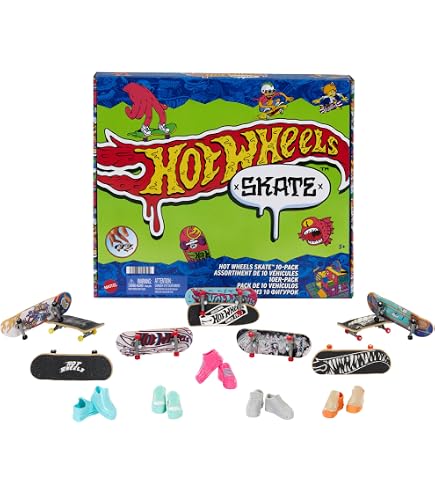 Coffret Skatepark Octopus Hot Wheels - Avec Fingerboard Et Chaussures Amovibles - Jouet Enfant à Partir De 5 Ans
