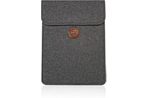 6 inch E-Reader Sleeve by Okami Products, Felt Ereader Pouch for all 5 to 6 inch E-Readers, Protective E-Book Bag/Case (Grey)