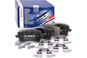 ‎BOSCH AUTOMOTIVE Bosch BP1126 - Auto Bremsbeläge hinten - Bosch-Qualität - für leises Bremsen mit wenig Staub - ECE-R90 zertifiziert - kupferfrei - 1 Set mit 4 Bremsbelägen - mit Zubehör