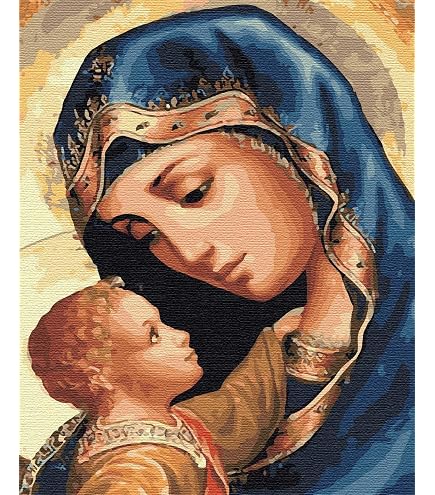 IDEYKA - Creazione di Adam: dipingere con i numeri per adulti, acrilico, 40 x 50 cm, con cornice, fai da te, regalo, unisex, tutto l'anno, tradizionale, multi, lino, acrilico, pittura, non pieghevole