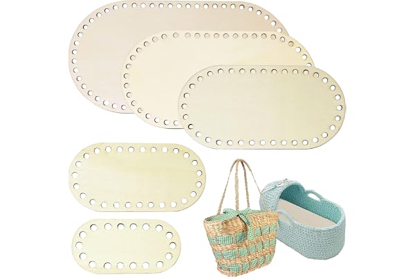Yayatty Lot de 5 paniers ovales pour tricot et crochet - Bricolage - Fournitures de tissage