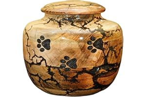 EMPORIUM CRAFTS Urne en bois pour animaux de compagnie Urne pour cendres de chien et chat Boîte à souvenirs fabriquée à la main Taille M 50 kg