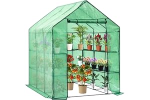 D4P Display4top Greenhouse Grow House with 8 Shelves,143 x 216 x 195 cm