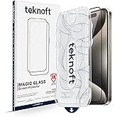 Teknoft iPhone 15 Pro Max i&ccedil;in Kolay Kurulum Kitli Takılırken Camın Altında Kesinlikle Toz Bırakmayan Ekstra G&uuml;&ccedil;lendirilmiş T