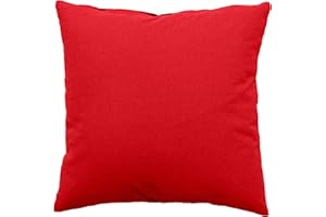 ED ENJOY HOME Enjoy Home, Coussin, Dimension 40 x 40 cm, 400 g, Rouge Vif, Coton certifié Oeko Tex, Lavable en Machine, Déhoussable avec Zip, Idéal pour Apporter de la Couleur à Vos canapés, Collection Panama