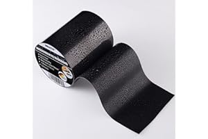 Holesto® Wodoszczelna taśma klejąca – bardzo mocna taśma naprawcza – taśma pancerna – wodoodporna taśma uszczelniająca – taśma naprawcza do basenu/domu/plandek/namiotów (3 metry x 10 cm, czarny)