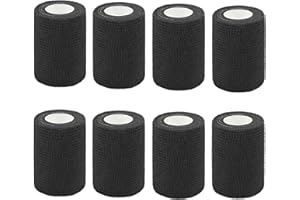 QiGui 8 Stück Selbstklebender Verband 7.5cm x 4.5m Verbandsmaterial für Pferde, Hunde & Menschen - Selbsthaftende & Elastische Bandage - Fixierbinde Haftbandage Selbstklebend