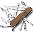 Victorinox Huntsman Swiss Army Pocket Knife, Medium, Multi Tool, 13 Functions, Blade, Bottle Opener, Wood, 91mm