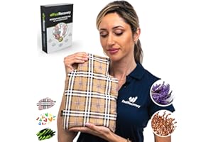 FEEL RECOVERY Saco Térmico Semillas con Forma Botella Agua Caliente - Bolsa de Calor para Microondas (30x22 cm) - Cojín de Semillas con Funda Lavable, Tela Algodón 100%, Olor Lavanda