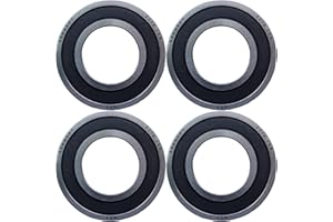 NEX SOLUTIONS GROUP NEX 6005 2rs 4uds Rodamiento de Bolas 25x47x12mm Doble Junta de Goma y Acero Cromado, 6005-2rs Rodamiento de Bolas Sellado