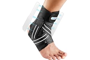 Fitomo Ankle Support for Sprained Ankle, Ligament damage, Weak Ankle, Ankle Brace for Men and Women with Removable Stabilizers for Injury Prevention and Recovery, Suitable for Wearing in Shoes
