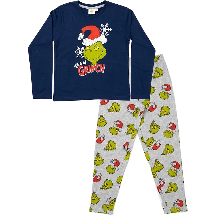 Pyjama Deux Pièces Grinch - Polaire Chaud, Manches Longues, Pour Enfant, Idéal Noël Et Hiver - 12