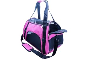 ZvoanSem Pet Carrier Bag,Small Cat Carrier Kitten Puppy little Dog Carrier for Travel Airline Approved Small Animal (Medium, Rose)